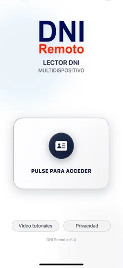 Captura de pantalla de DNI Remoto en iPhone 1