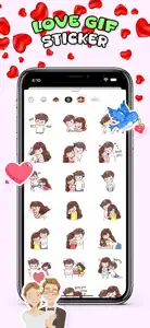 Animated Love & Kiss Stickers screenshot #2 for iPhone