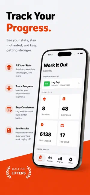 Work It Out - Free Gym Tracker screenshot 1