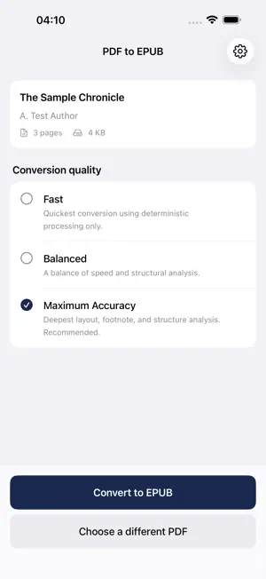 PDFtoEPUB - Book Converter screenshot 3