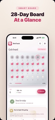 SheTrack Pill Reminder iPhone screenshot