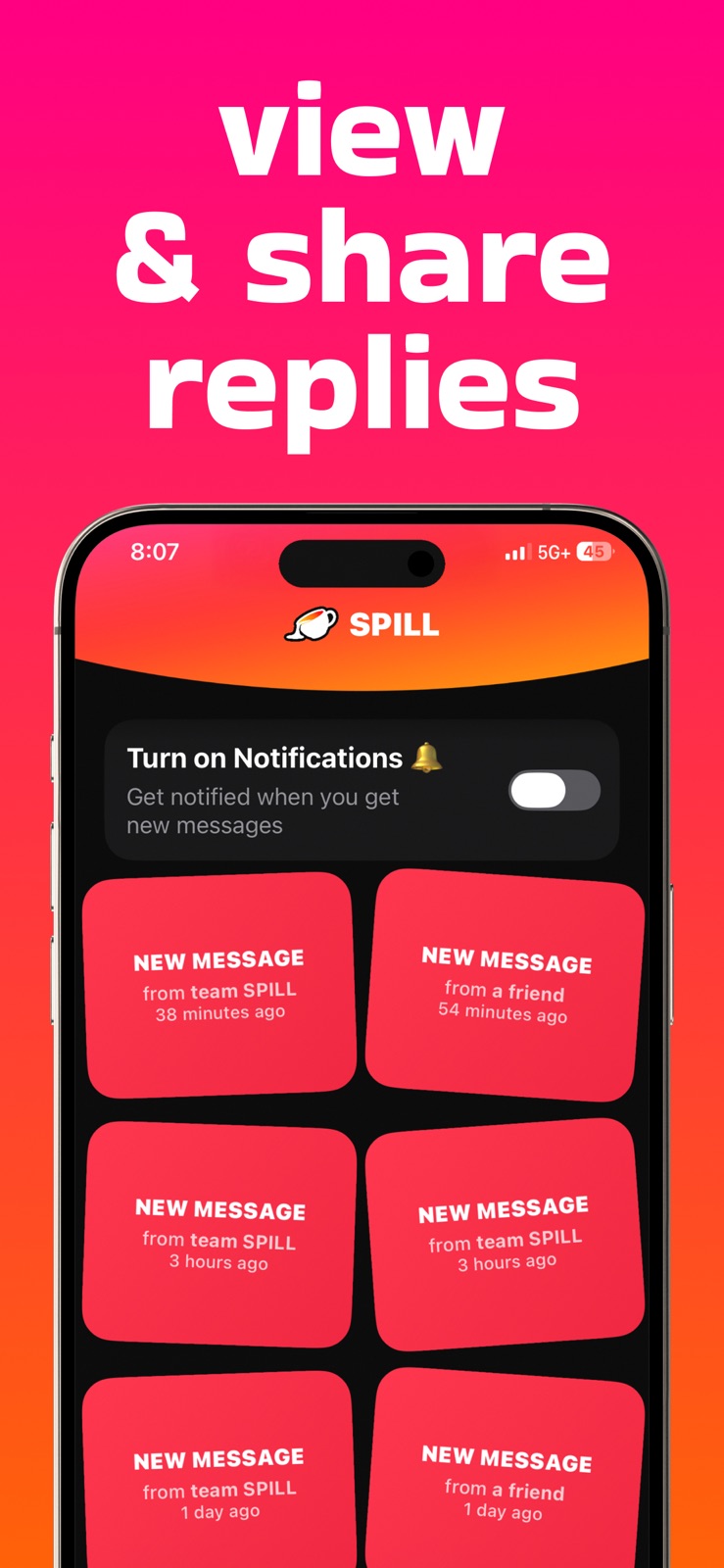 Spill - Anonymous Messages iphone screenshot 3