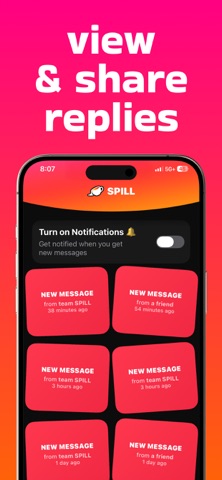 Spill - Anonymous Messages iPhone screenshot