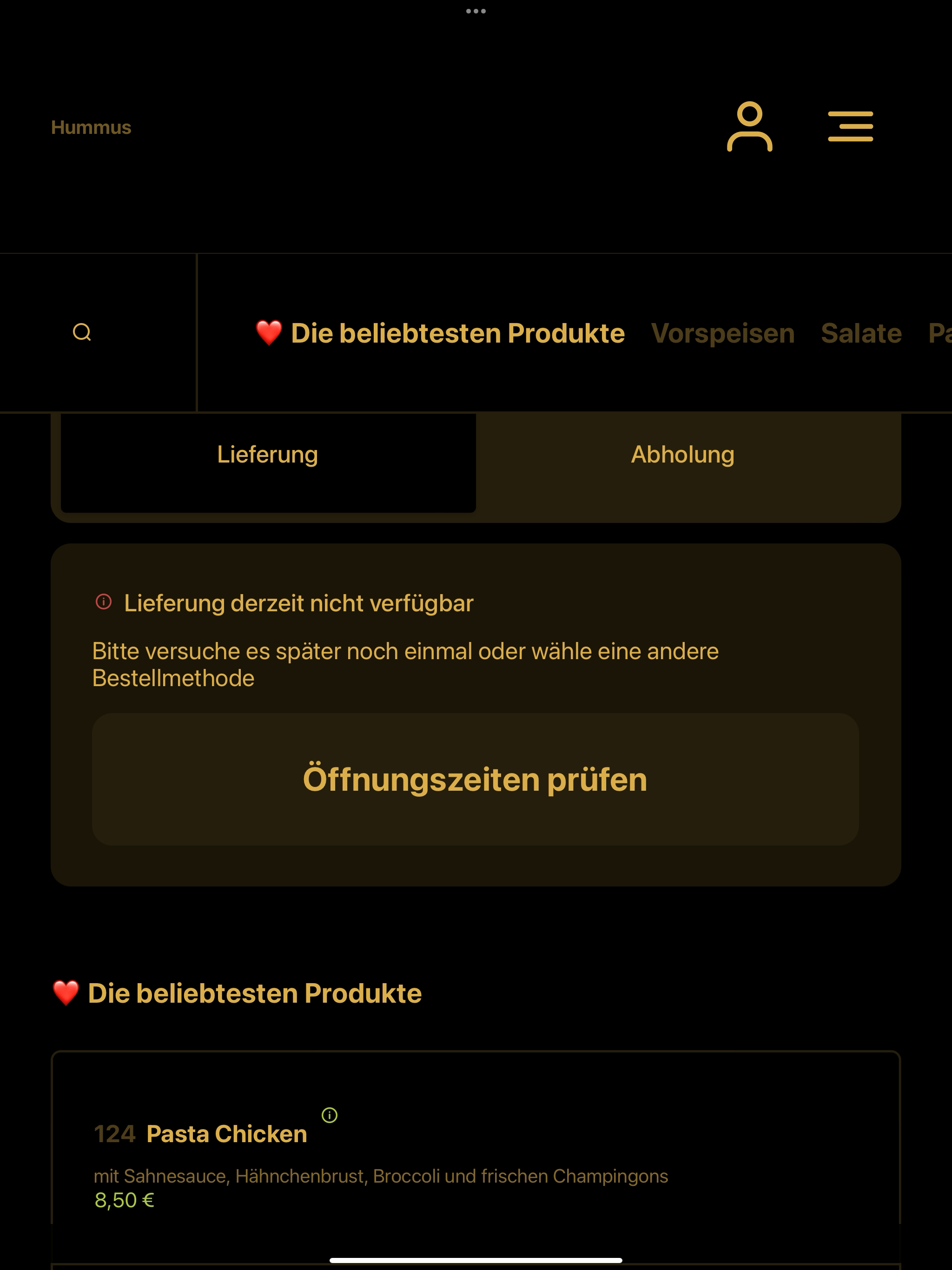 Humus und Chicken