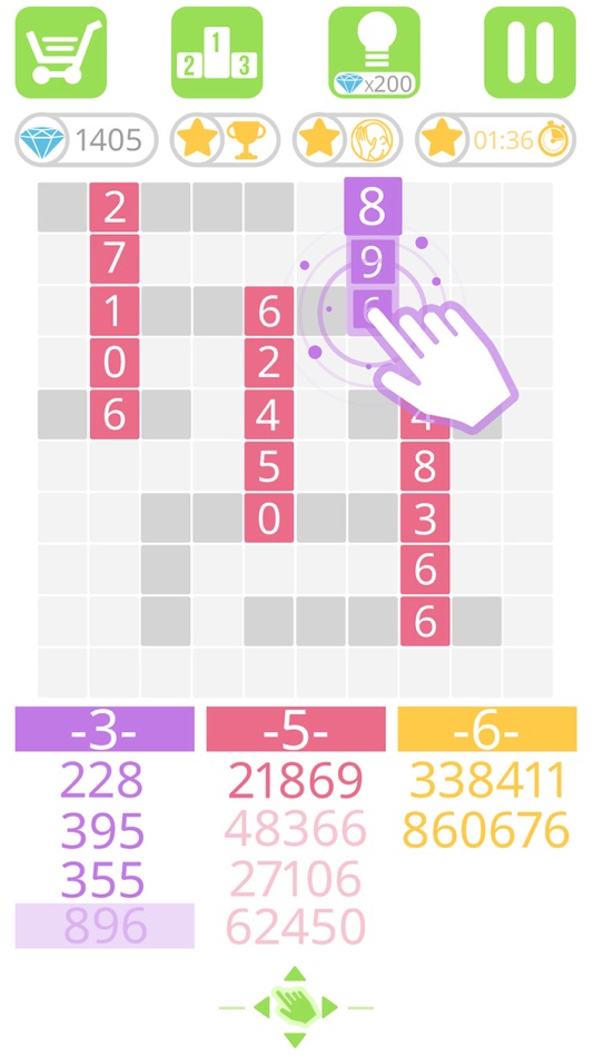 #1. Numbers crossed (iOS) Podle: PLAYTOUCH