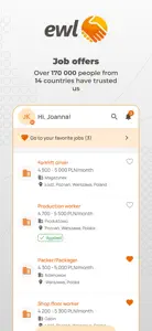 EWL App: Jobs in Europe screenshot #3 for iPhone