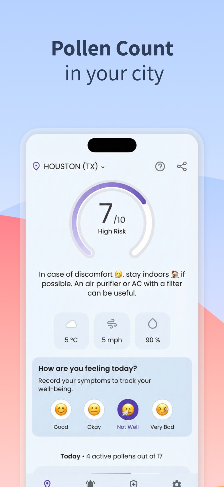 Pollen Count & Forecast iphone screenshot 1