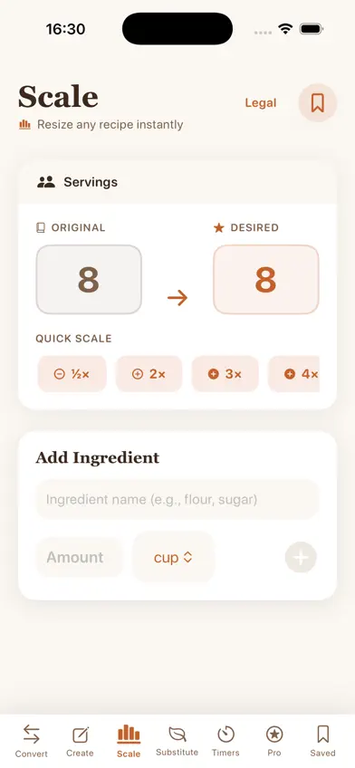 Tare: Ingredient Converter screenshot 5