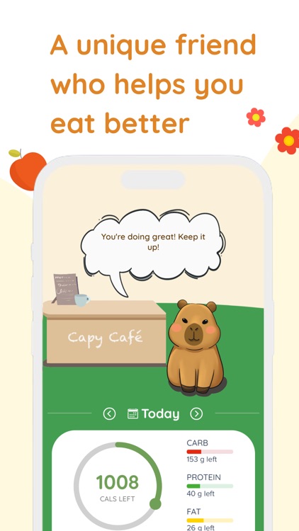 Capy Diet: Fun Calorie Counter