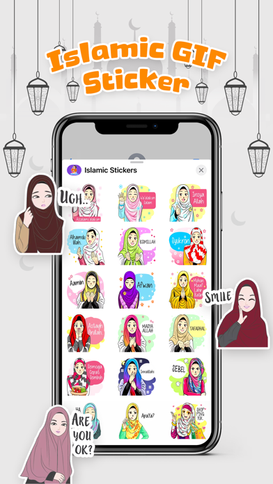 Screenshot #2 pour Islamic Stickers HD