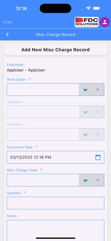 FDC Time Record screenshot