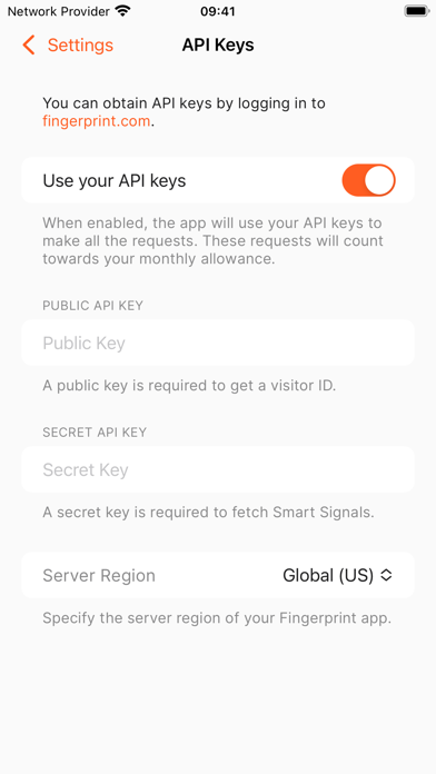 Fingerprint Pro Screenshot