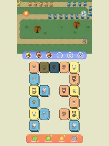 Cat Mahjong Tile Match Defense iPad screenshot