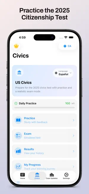 Case Tracker, Citizenship Test screenshot 2