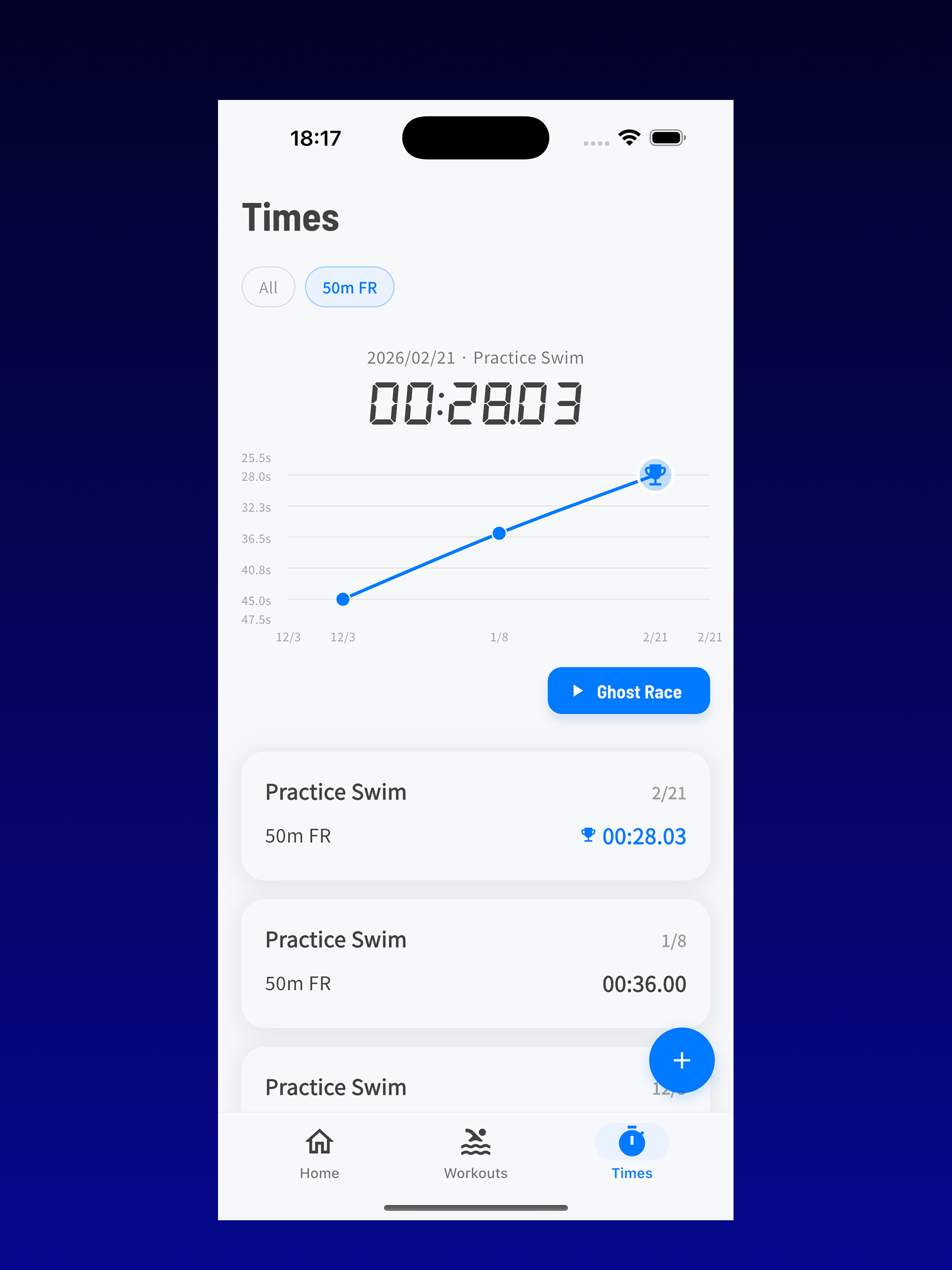Swim Workouts & Log - SwimBeat