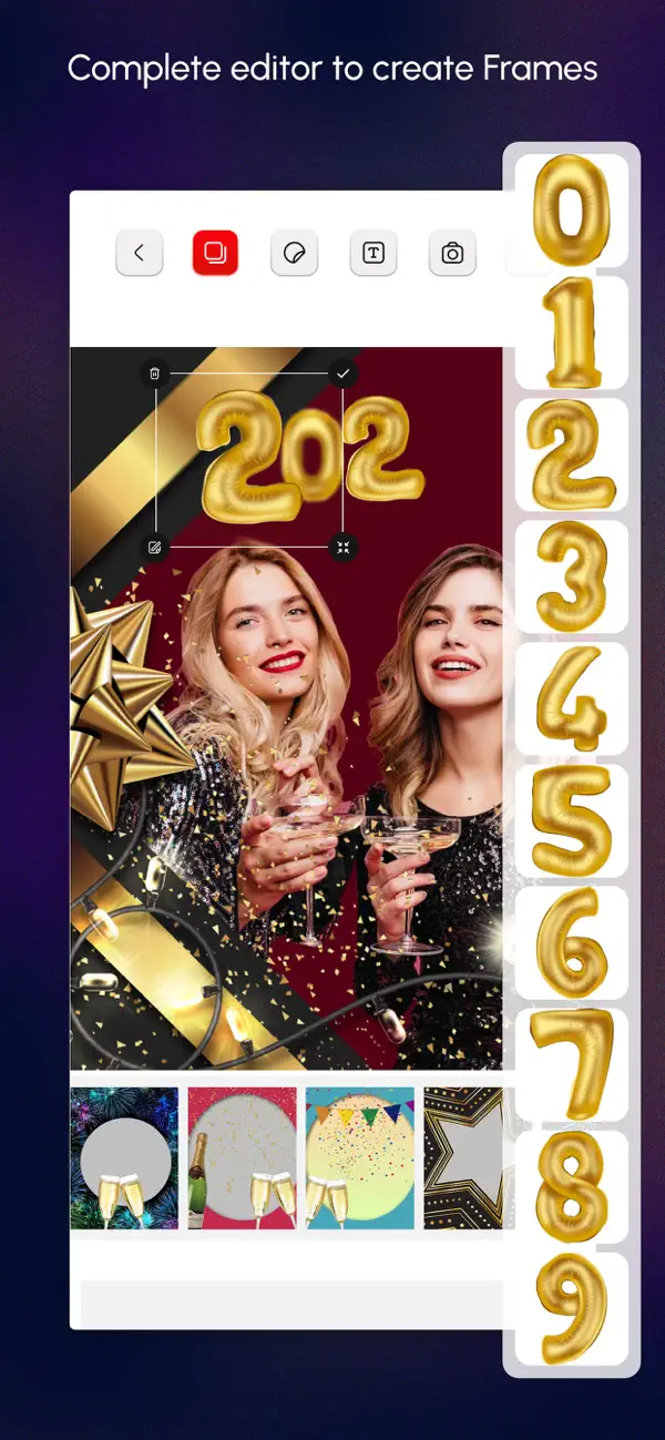 Screenshot #1 pour Photos du Nouvel An et de Noël