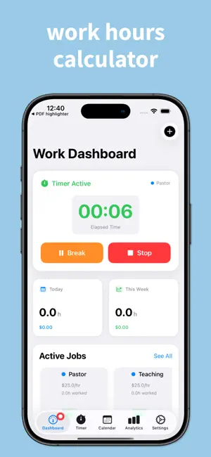 Work Hours & Pay Calculator ® screenshot 2