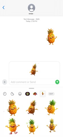 跳舞的菠萝贴纸 screenshot
