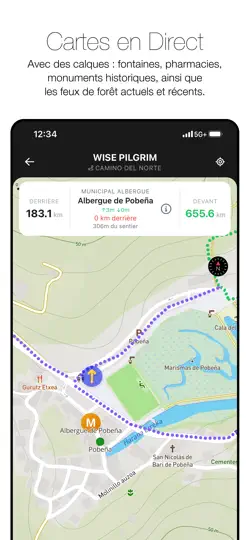 Capture d'écran de Wise Pilgrim Camino Del Norte sur iPhone 5
