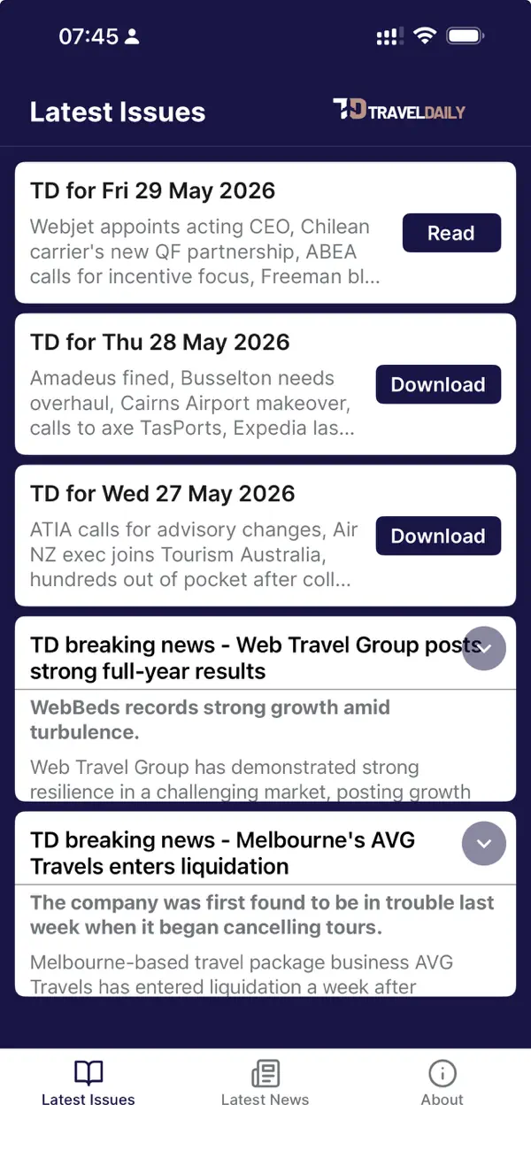 Screenshot #1 pour Travel Daily