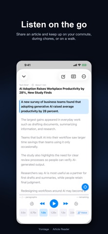 Yomiage: Read Articles Aloud Screenshot 2 of 8