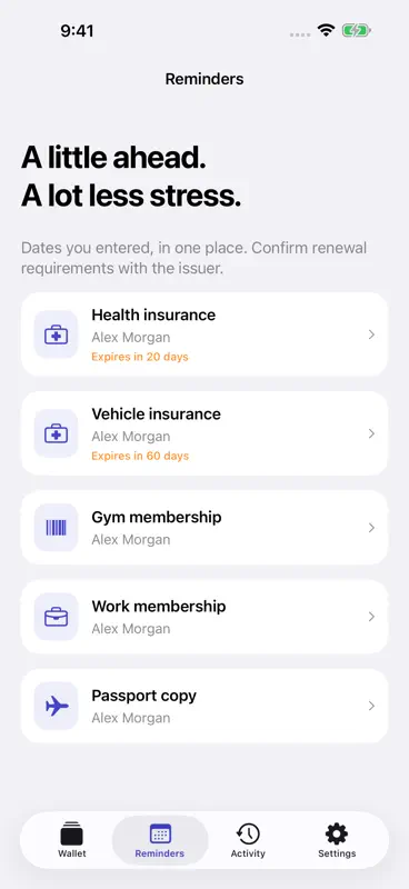 digiID: Document Wallet screenshot 3 of 5