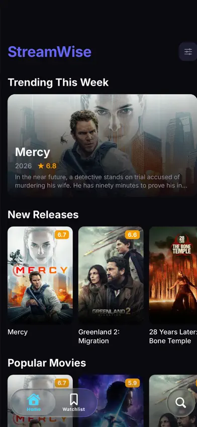 StreamWise Shows screenshot 1