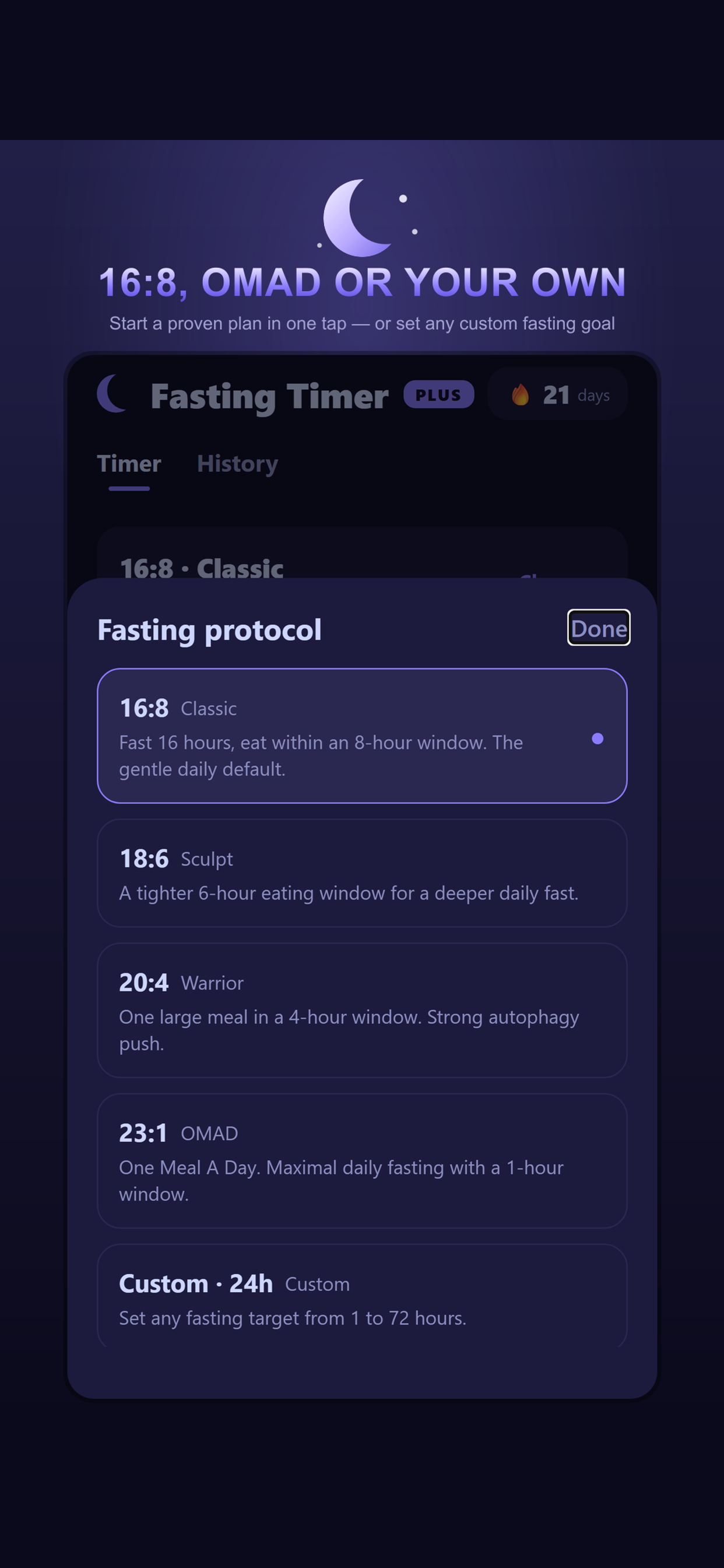 Fasting Timer: 16:8 & OMAD screenshot 4