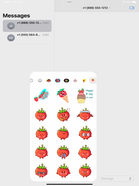 Screenshot #4 pour StrawBerry Stickers Pack
