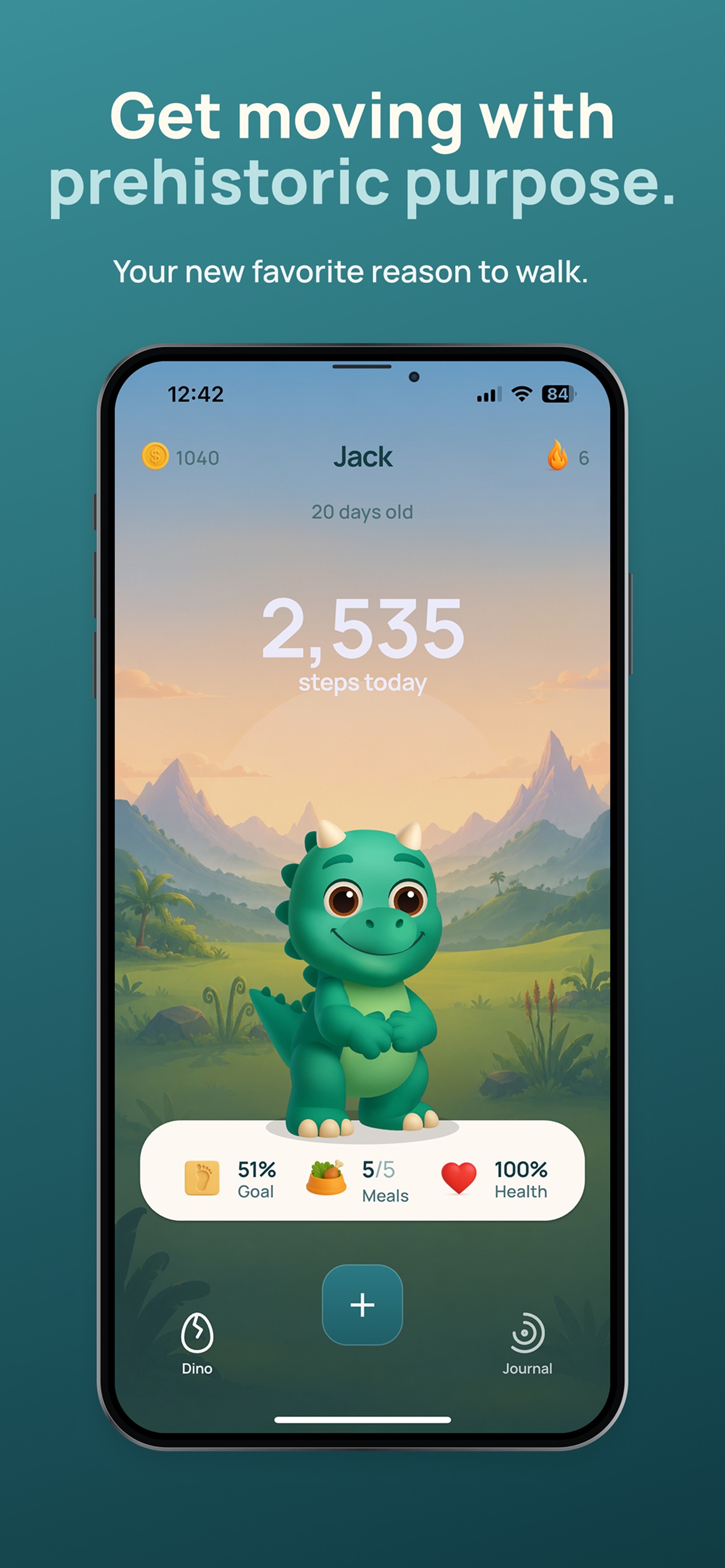 Screenshot 1 of Stepasaurus: Dino Step Tracker