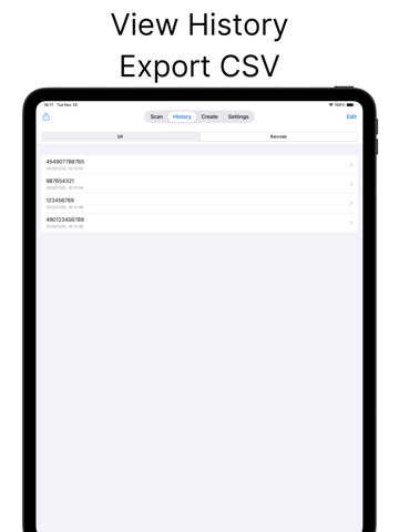 Easy QR & Barcode Scanner iPad screenshot