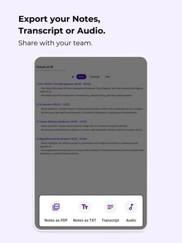 Instant AI Notes & Transcript iPad screenshot