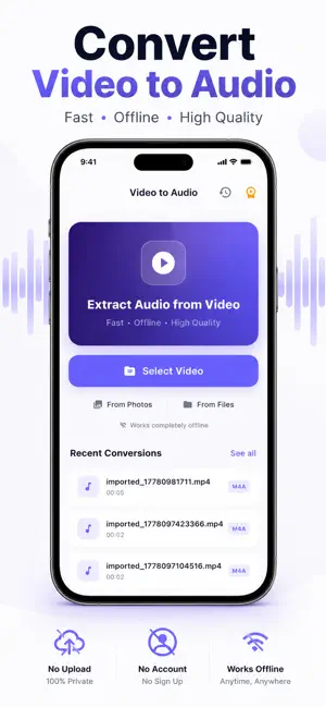 Video to MP3 Converter, Audio screenshot 1