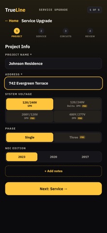 TrueLine: One-Line Diagram iPhone screenshot