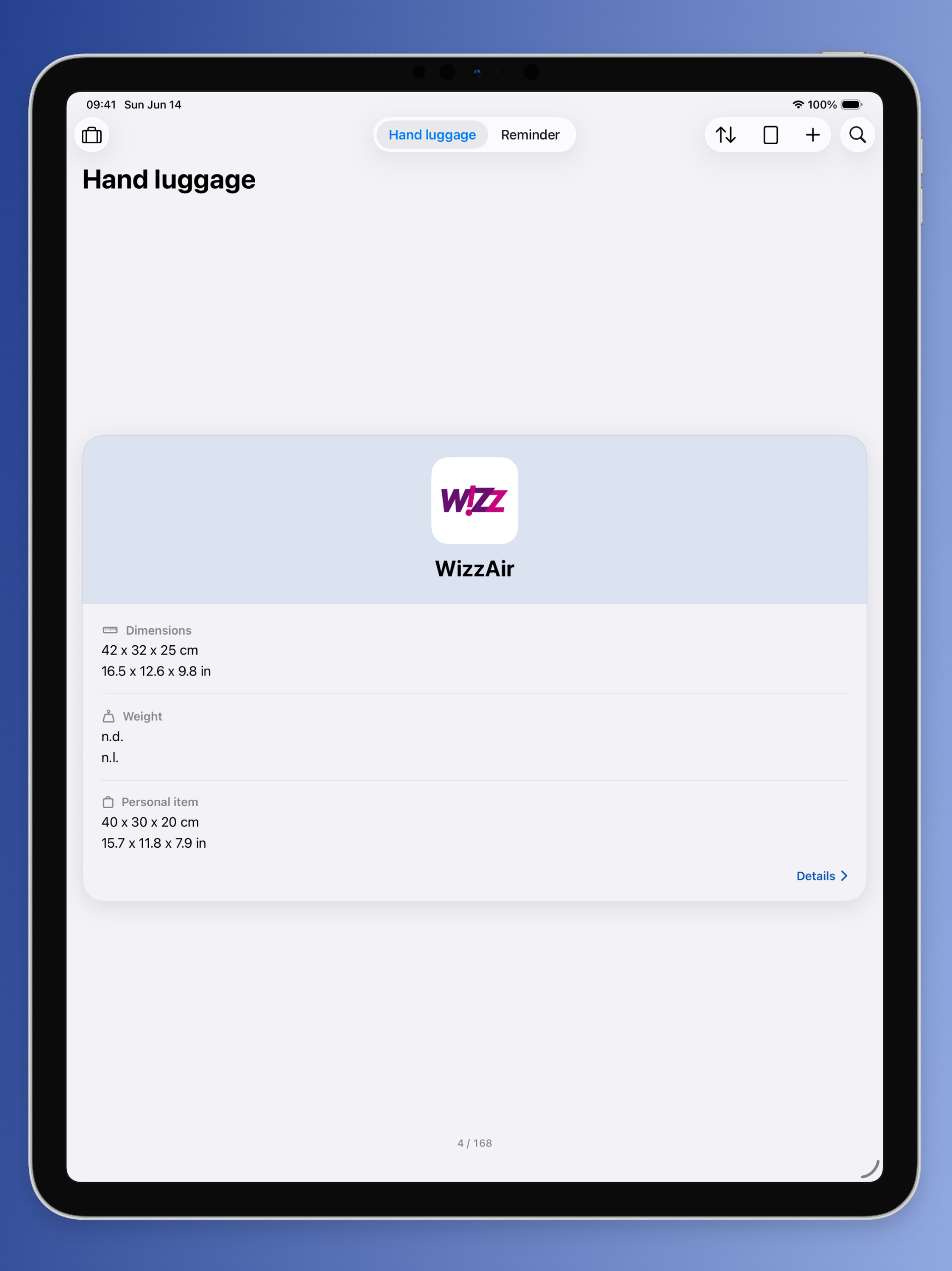 Hand Luggage: Cabin Bag Size