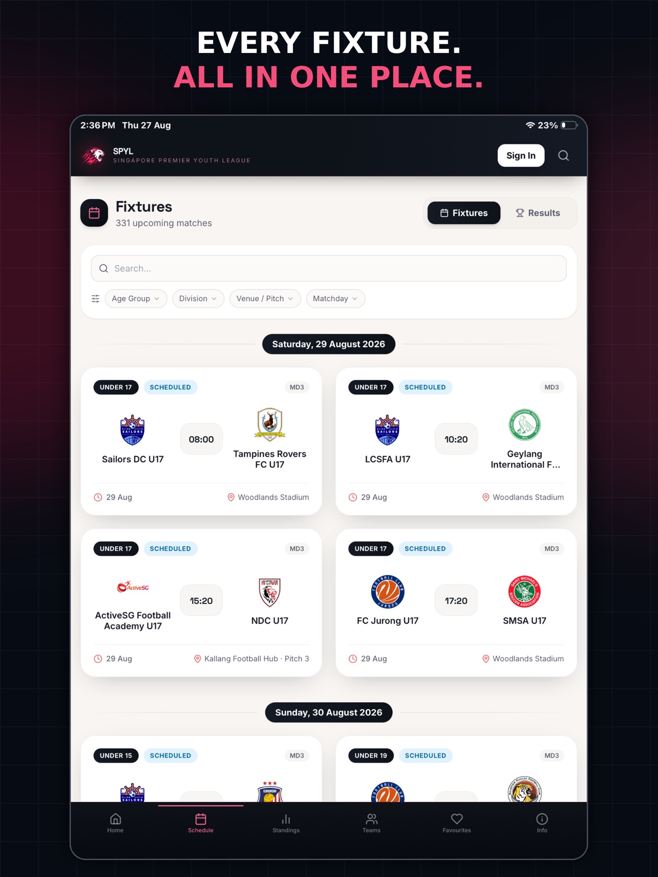 Screenshot 8 of Singapore Premier Youth League