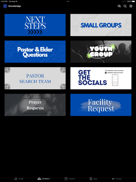 Stonebridge Church Wellington iPad screenshot 2 - Education app