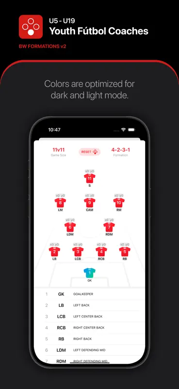BW Fútbol Formations screenshot 8 of 10
