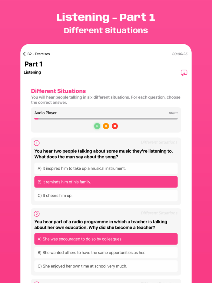 Cambridge B2 Exam Simulator