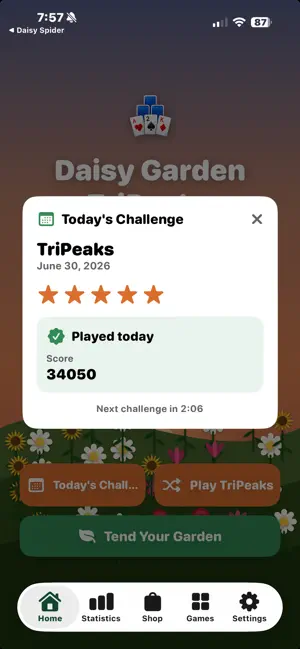 Daisy Garden TriPeaks screenshot 3