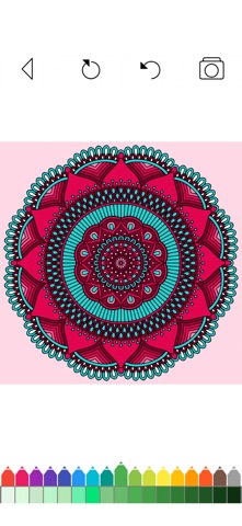 Mandala Coloring Pages Games iPhone screenshot
