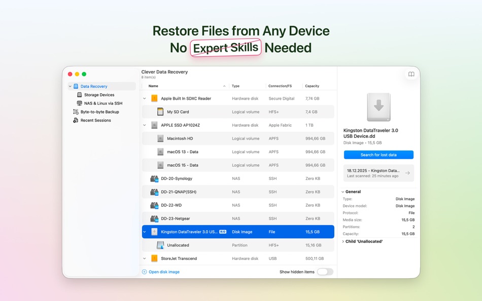 #3. Clever Data Recovery (macOS) 게시자: Justin Johnson
