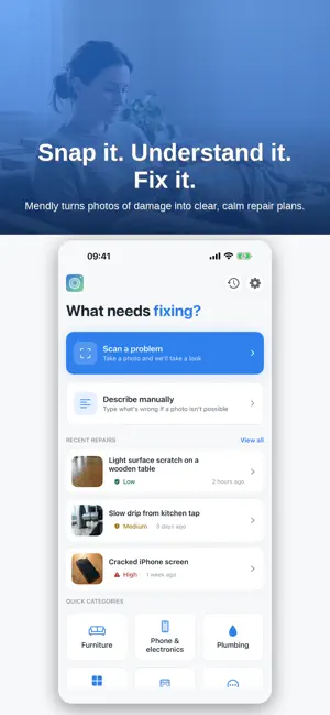 Mendly: AI Repair Guide screenshot 1