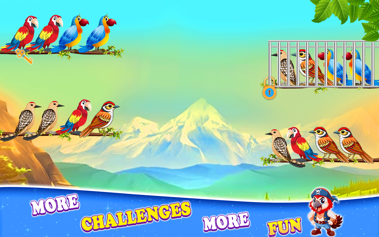 Birds Sort Color Sorting Game screenshot 15