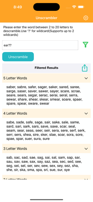 Unscrambler-Word Screenshot 3 of 8