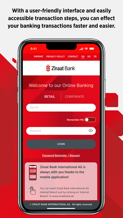 Ziraat Bank AG Mobile Screenshot