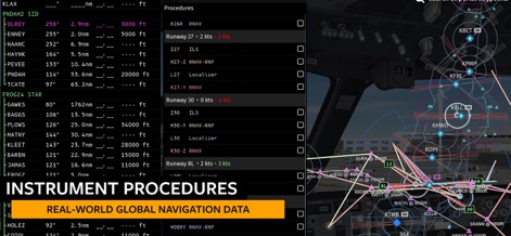 Infinite Flight Simulator - The app provides access to a global database of NAVAIDs and real-world flight procedures, ensuring an authentic flight planning experience.