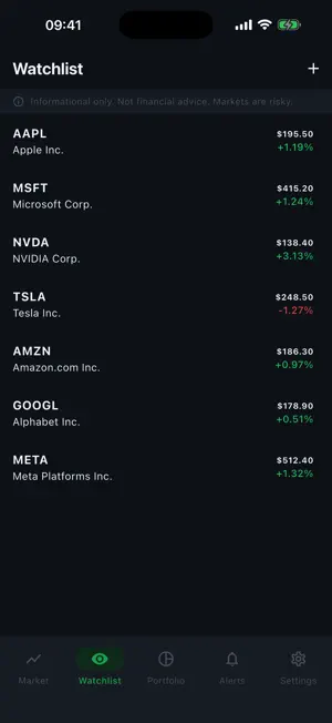 StockWatch - Stocks & Alerts screenshot 2