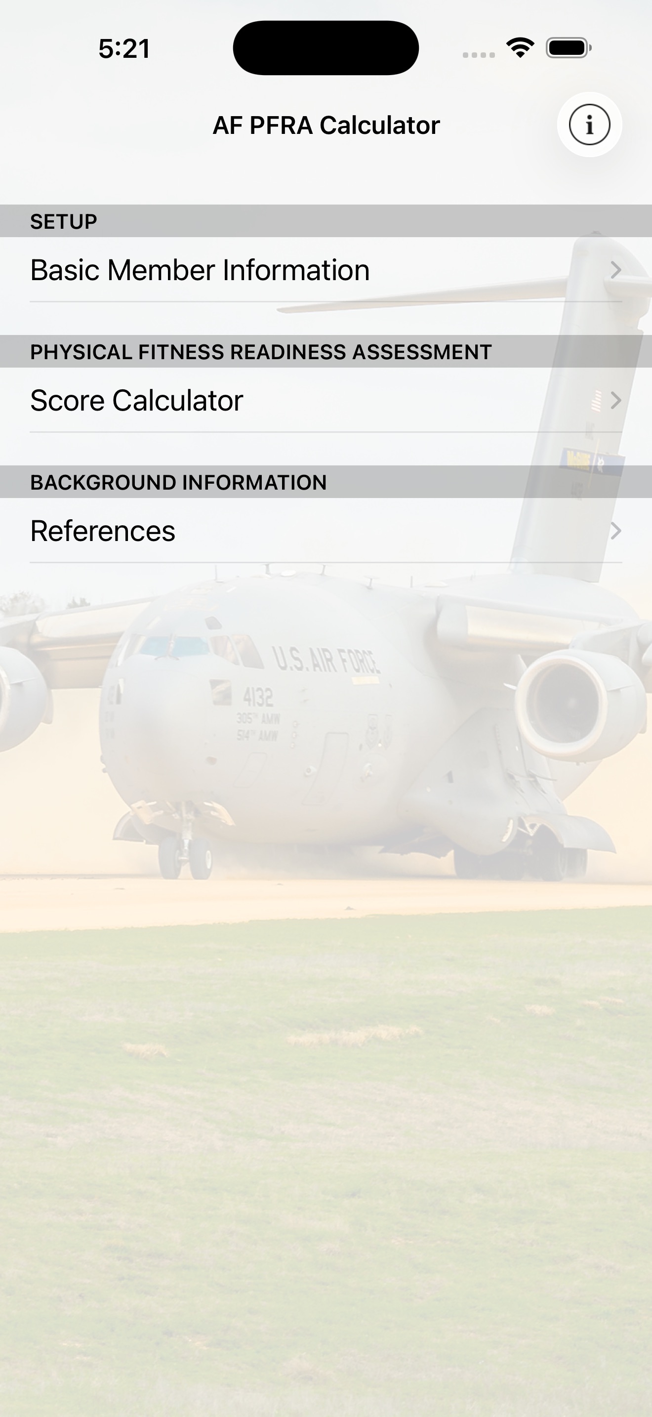 AF Fitness Assessment screenshot 1