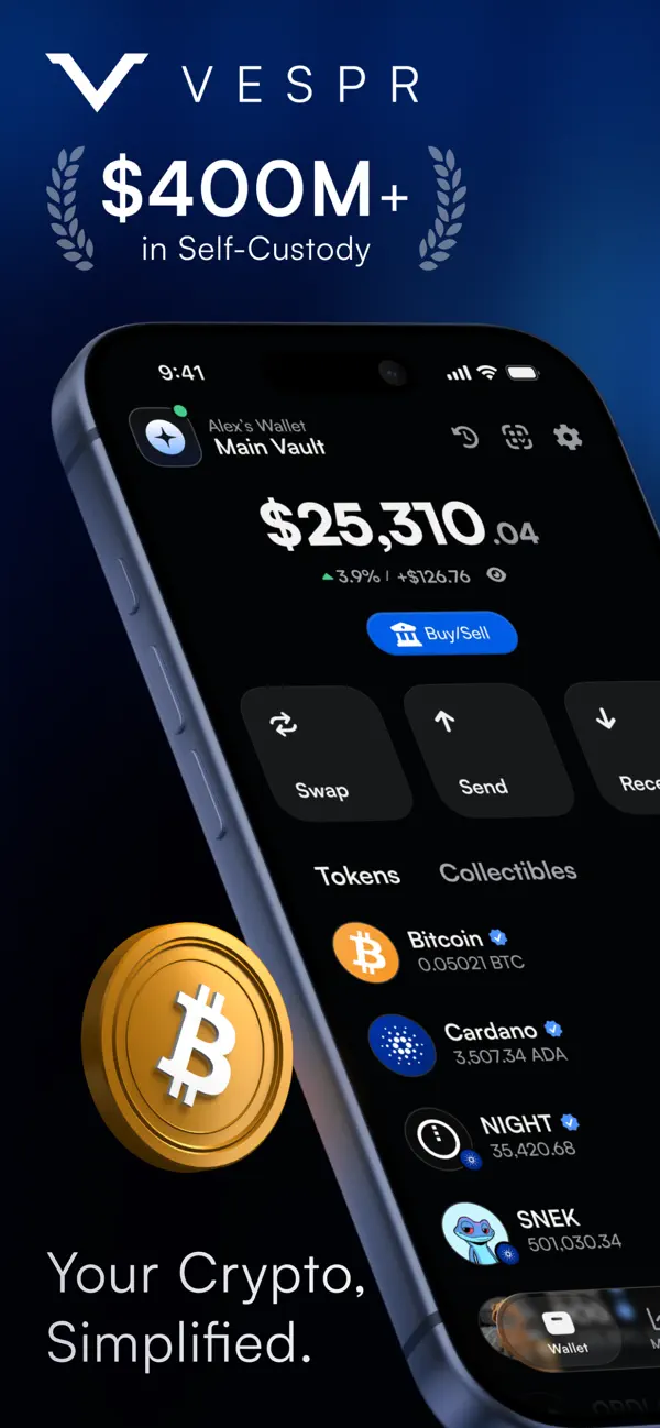 Screenshot #1 pour VESPR: Cardano Wallet